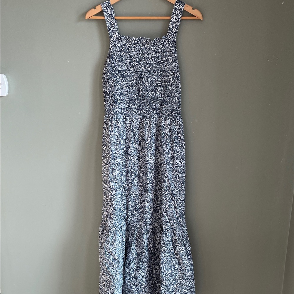 Everlane Blue Floral Maxi Dress